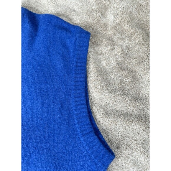 Levi's Sweater Vest Royal Blue Knit Pull Over Mens Medium,Cotton Vneck - Picture 10 of 13